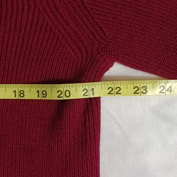 NWT Banana Republic Men's Maroon Wool Blend V-Neck Sweater Size L - Picture 7 of 9